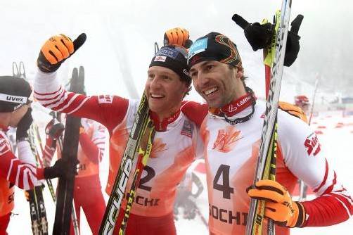 Kombi-Duo: Bernhard Gruber und Willi Denifl. Foto: epa