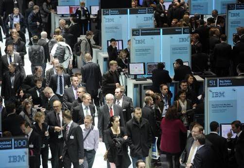 Mit knapp 4100 Unternehmen sind es heuer rund 100 Aussteller weniger als im Vorjahr auf der Computermesse CeBit. Foto: Reuters