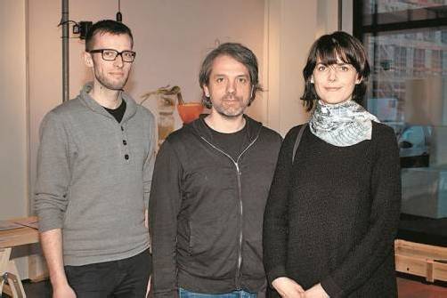 Organisatoren und Ausstellungsmacher: Marco Kellhammer (l.) mit Harald Gründl und Christina Nägele.