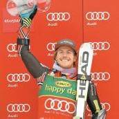 Ted Ligety auf einer Stufe mit Tomba
