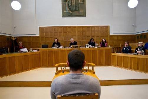 mordproezess, gericht, prozess, schwurgericht