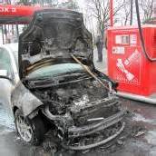 Auto fing auf Heimfahrt Feuer