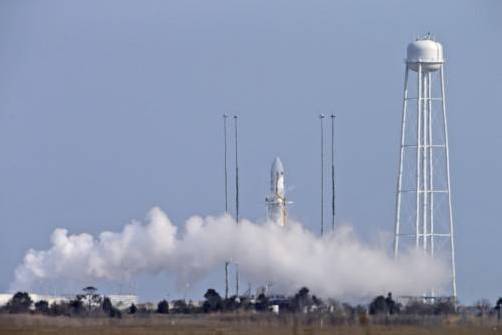 Der Testflug der US-Trägerrakete wurde frühzeitig abgebrochen: Ein Datenkabel hatte sich gelöst. Foto: ap