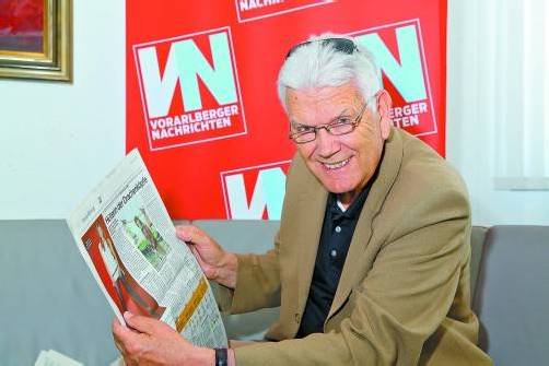 Der gebürtige Kärntner Dr. Alfred Zeichen ist seit 1974 VN-Abonnent. Die Veranstaltungsseite verfolgt er mit großem Interesse, um als Fremdenführer immer auf aktuellem Stand zu bleiben. Foto: VN/Hofmeister