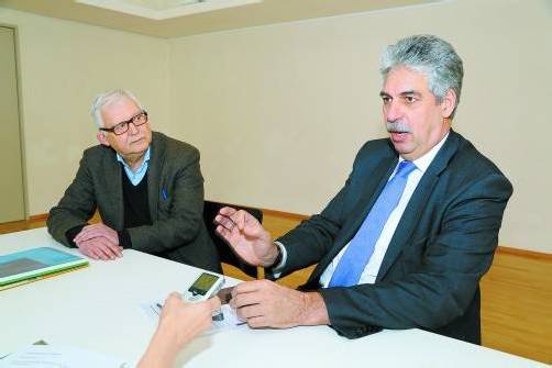 Kontrahenten in Sachen Gesundheitsreform: Klaus Fierlei (l.) und Hans Jörg Schelling. Foto: VN/B. HOfmeister