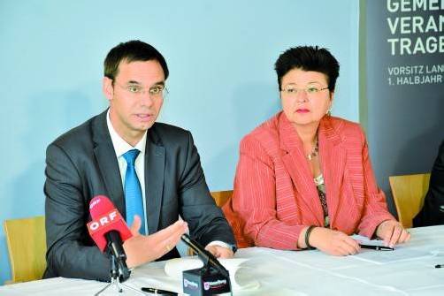 Landeshauptmann Markus Wallner, Wiens Vizebürgermeisterin Renate Brauner gestern in Hittisau: „Keine einheitliche Position der Referenten.“