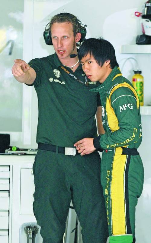 Ma Qinghua steuerte im Training den Caterham-Boliden. Foto: ap