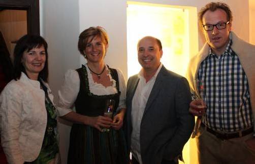 Marion und Christian Willi (l.) mit Sabine Treimel und Bruno Lechner als Vertreter der Bludenzer Biermacher. Fotos: Privat