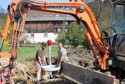 Sanierung der Wasserleitung in Lochau. Foto: bms
