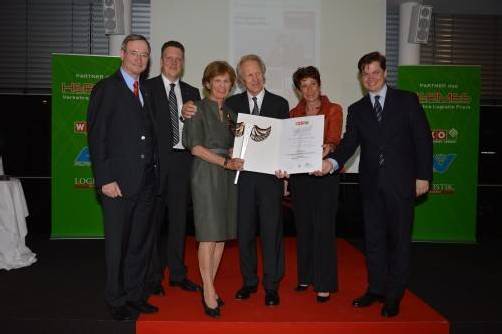 WKÖ-Präs. Leitl, SO Alexander Klacska, Heidi und Paul Senger-Weiss, WKÖ-Vizepräs. Renate Römer und IV-GS Christoph Neumayer. Foto: WKÖ