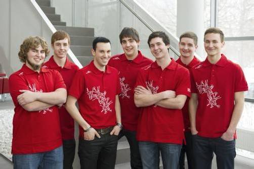 Patrick Woltsche, Lukas Hämmerle, Kevin Micheli, Martin Bachmayer, Martin Mittelberger, David Obrist und Manuel Feuerstein kämpfen in Leipzig gegen Berufskollegen aus aller Welt um den Meistertitel. Foto: WKS