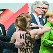 Protest gegen Wladimir Putin in Hannover