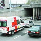 Rettungsauto gegen Pkw