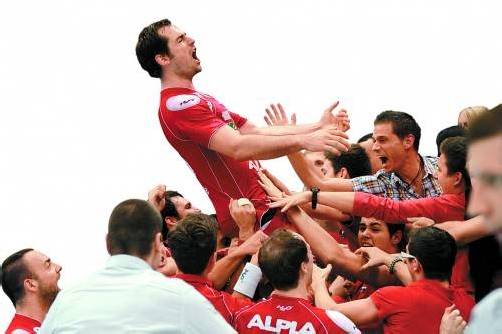 Alpla-HC-Hard-Routinier Bernd Friede will heute mit den Fans den dritten HLA-Titelgewinn in der Vereinsgeschichte feiern. Foto: gepa