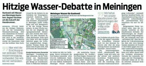 Der geplante Wasser-Deal mit Rankweil sorgt seit Wochen für Debatten.