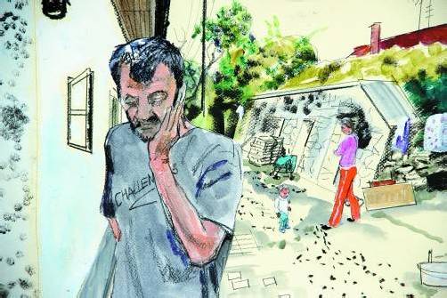 Der ungarische Künstler schafft bunte Bilder mit ernstem Hintergrund. FotoS: A. Grabher