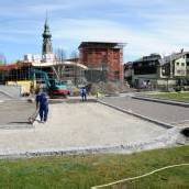 Neuer Parkplatz in Höchst vor Fertigstellung