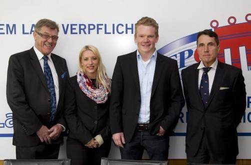 Die FPÖ-Spitzenkandidaten für die Nationalratswahl: Bernhard Themessl, Nicole Hosp, Christof Bitschi und Reinhard E. Bösch. VN/Paulitsch