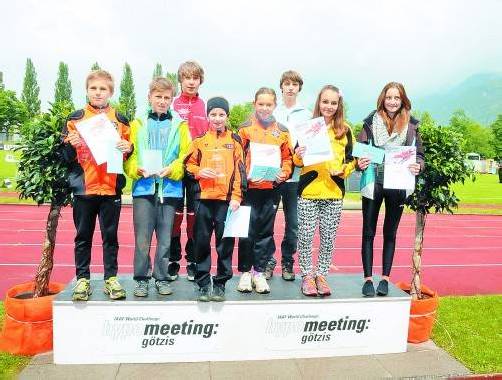 Die schnellsten Sprinter aller acht Altersklassen der Aktion „Schnellste(r) Montforter(in)“ 2013. Foto: akp