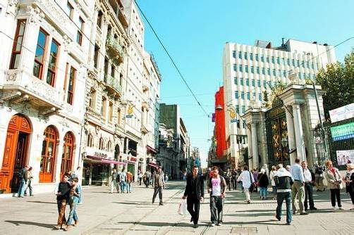 Istanbuls größte Einkaufsstraße: die Istiklal Caddesi. Foto: ber