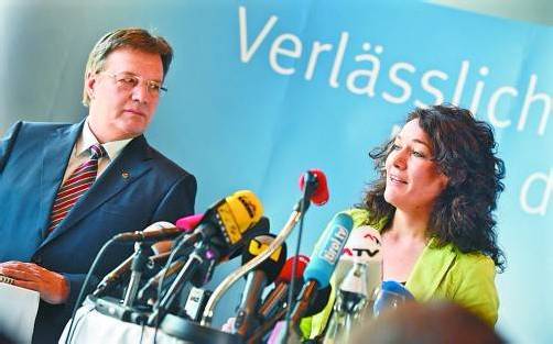 LH Günther Platter und Grünen-Chefin Ingrid Felipe. Foto: APA