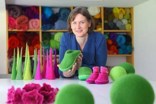 Marianna Moosbrugger von der Filzwerkstatt Marianna wurde im vergangenen Jahr für ihre Kreativität ausgezeichnet. Foto: VN/Hofmeister