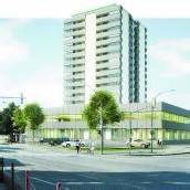 Hochhaus vor Neubeginn