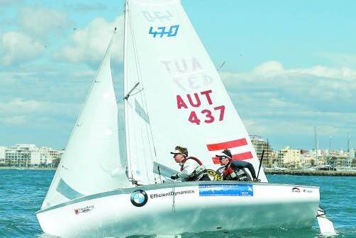 David Bargehr und Lukas Mähr steuern bei der Kieler Woche ihrer ersten Teilnahme am Metal Race entgegen. Foto: marsano