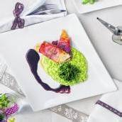 Hühnersaltimbocca mit Risotto