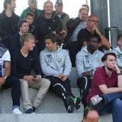 Drei „Gratulanten“ auf der Birkenwiese
