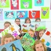 Schüler malen für Tiere