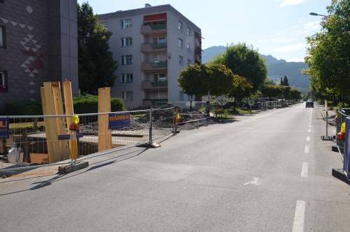 Aufgrund der Bauarbeiten kommt es zu Verkehrsbehinderungen. foto: mwe