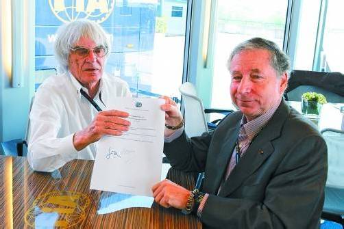 Sind sich einig: Bernie Ecclestone und Jean Todt. Foto: gepa