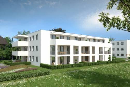 So soll die Wohnanlage Eichenbrunnen nach der Fertigstellung aussehen. Grafik: Architekt