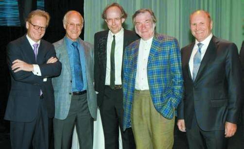 Stefan Delacher, David Jonathan Gross, Eugen A. Russ, David Pountney und Hans-Peter Metzler (v. l.).