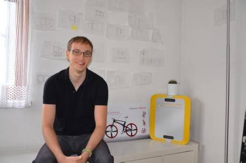 Der junge Designer Tobias Bernstein startete mit seiner Partnerin Karin Wolf erfolgreich, z. B. mit dem Fahrrad „Fred/Fold“. Foto: VN/Scalet