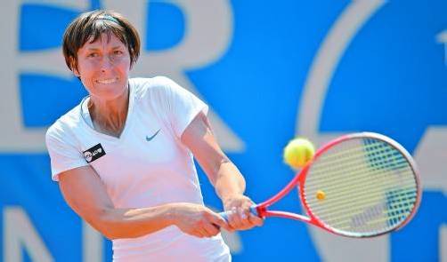 Yvonne Meusburger setzte in Bad Gastein ihren Erfolgsrun fort. Die Vorarlbergerin dominierte im Finale gegen Andrea Hlavackova und holte ihren ersten WTA-Titel. Foto: gepa