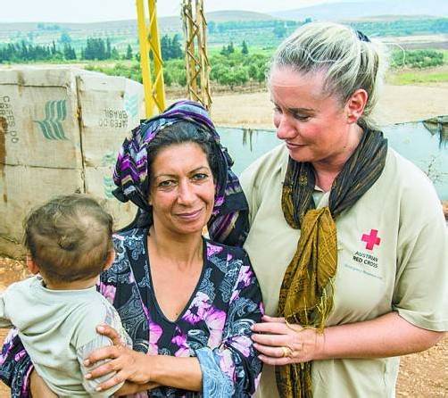 Zahra floh mit ihren zwölf Kindern ins Wadi Khaled, Libanon. Foto: MK