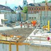 Montforthaus-Bespielung unklar Mit dem Bau ist man aber im Plan /D4