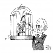 Putin mit Singvogel