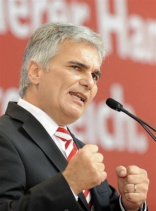 Bundeskanzler Faymann: „Erreichtes nicht unter den Tisch kehren.“