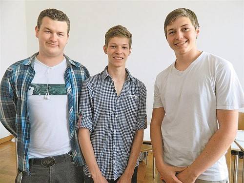 Landesschulsprecher (v. l. n. r.) Michael Dreher, Maximilian Blassnig und Jeremias Hefel. Foto: VLK