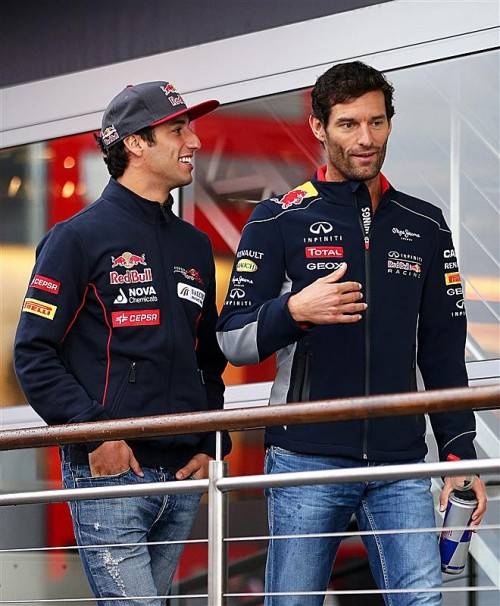 Daniel Ricciardo (links) erbt das Cockpit von Marc Webber. Foto: epa