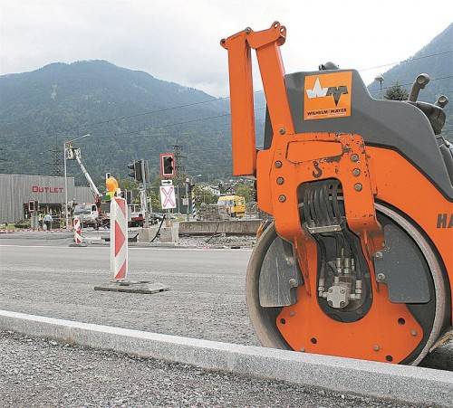 Der Kreuzungsumbau auf der Montafonerstraße biegt in die Zielgerade ein. Foto: VN/JS