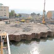 300 Betonpfähle machen das Maggi-Areal stabil