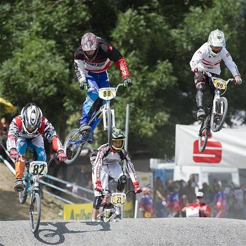 Spektakuläre Sprünge werden geboten beim BMX-Weekend auf der modifizierten Bahn an der Rungeliner Straße in Bludenz. Foto: VN/STiplovsek