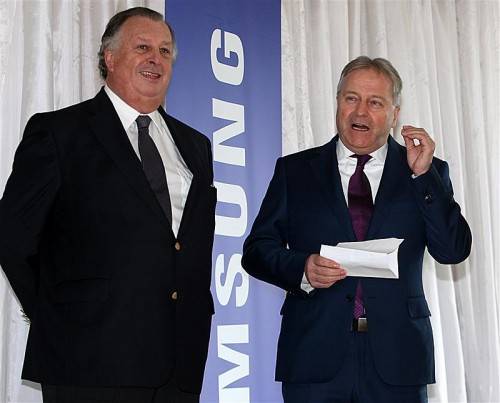 Generaldirektor Alfred Ludwig und ÖFB-Chef Leo Windtner (r.) Gepa