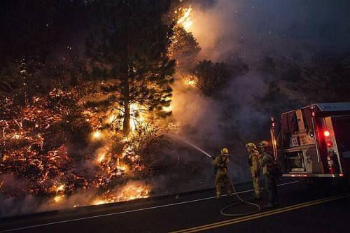 Mehr als 2600 Feuerwehrleute sind derzeit im Einsatz, um der Flammen Herr zu werden. Foto: reuters