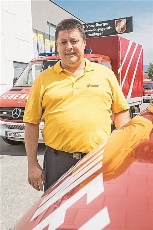 Noch bis morgen ist Martin Alfare beim Feuerwehrjugend-Zeltlager in Lustenau im Einsatz. Foto: VN/Steurer
