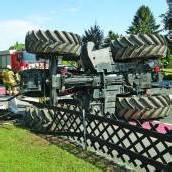 Spektakulärer Unfall in Lustenau